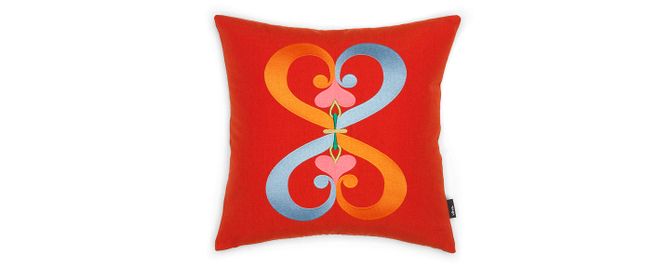 Embroidered Pillows, Double Heart, red_web_sub_hero