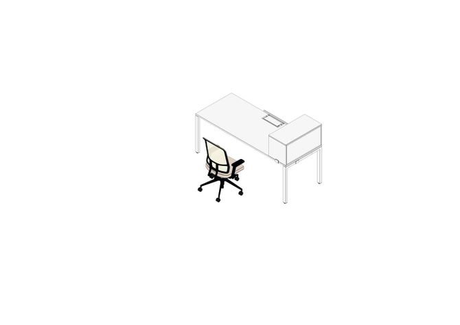 02 - WorKit 200 x 80 mit Box, AM Chair-3D