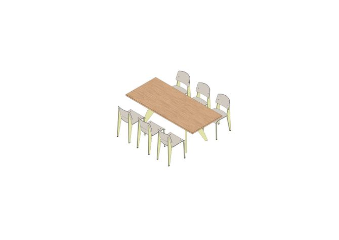 02 - EM Table 200 x 90, Standard SP -3D