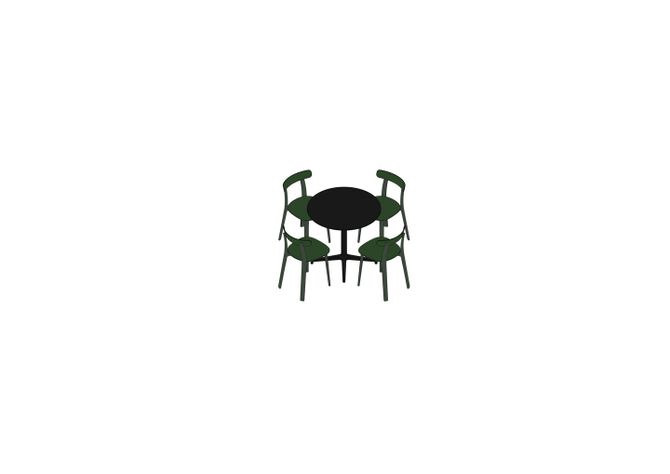 04 - Bistro Table, All Plastic Chair -3D