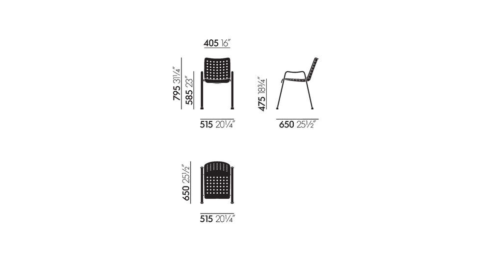Landi Chair dimensions